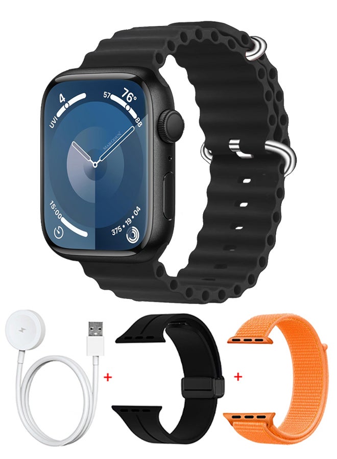 MARGOUN Smart Watch Fitness Tracker 44mm for Android and Ios with 3 Replacement Bands and Charging Cable- Multicolour-3 - Image 1