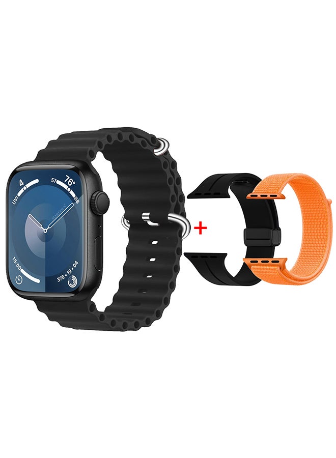 MARGOUN Smart Watch Fitness Tracker 44mm for Android and Ios with 3 Replacement Bands and Charging Cable- Multicolour-3 - Image 4