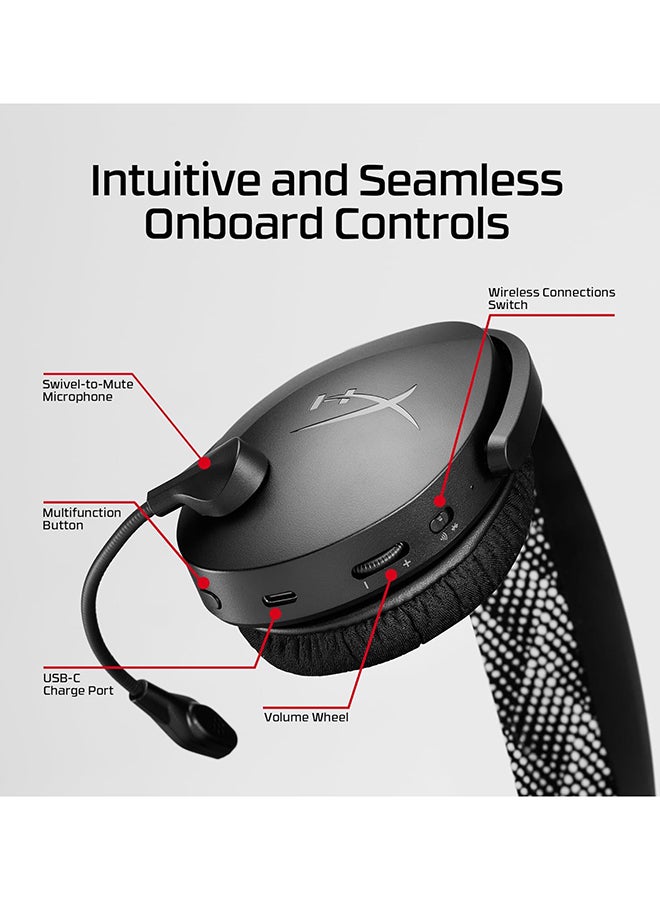 HYPERX Cloud Jet – Dual Wireless Gaming Headset, 2.4GHz dongle, Bluetooth 5.2, PC, PS5, Nintendo Switch, Steam Deck, Mobile, USB-A, Black | AJ0T1AA - Image 5