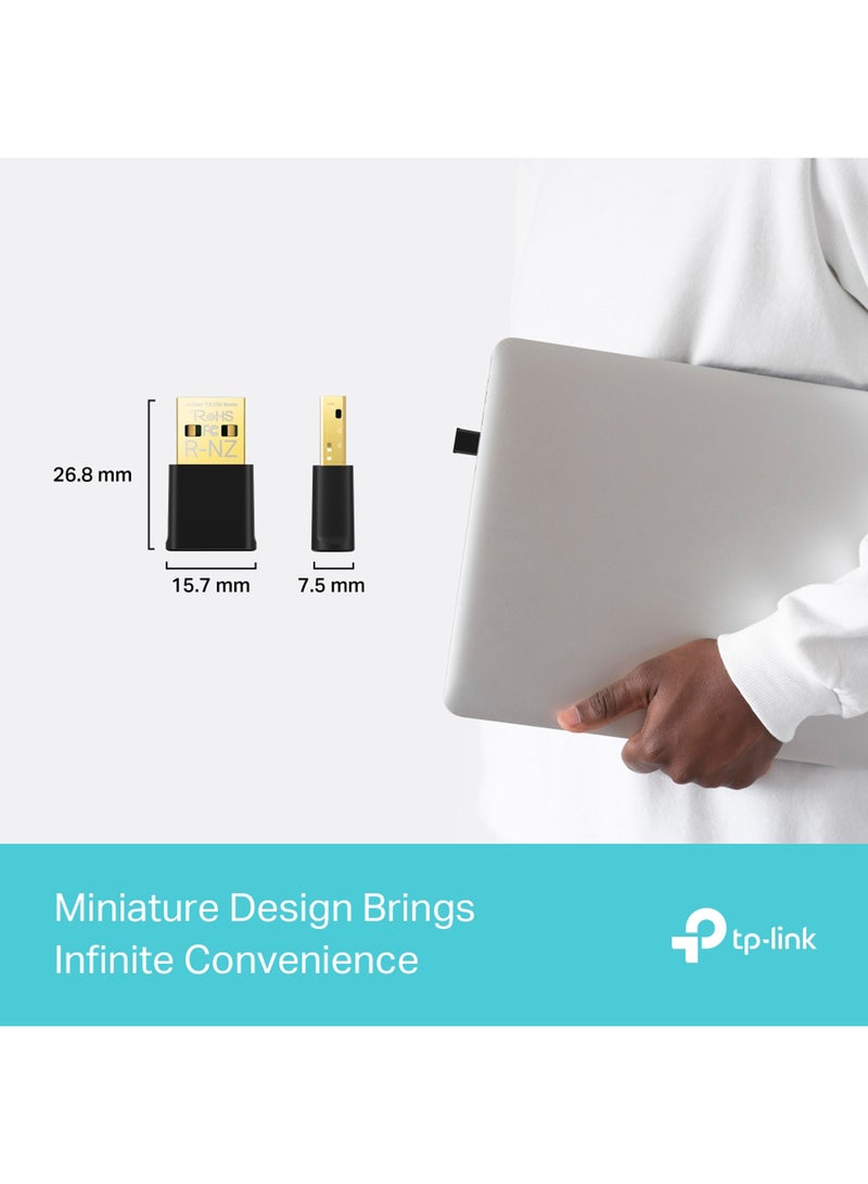 تي بي لينك - AX1800 Nano Wi-Fi 6 Wireless USB Adapter Black - Image 1