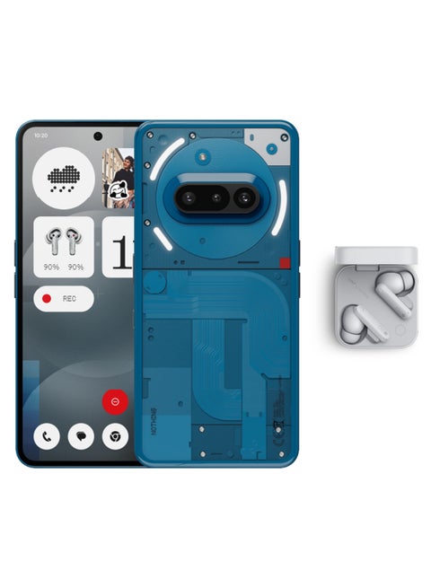Phone 3a 5G Dual SIM Blue 12GB RAM 256GB With CMF Buds - Middle East Version
