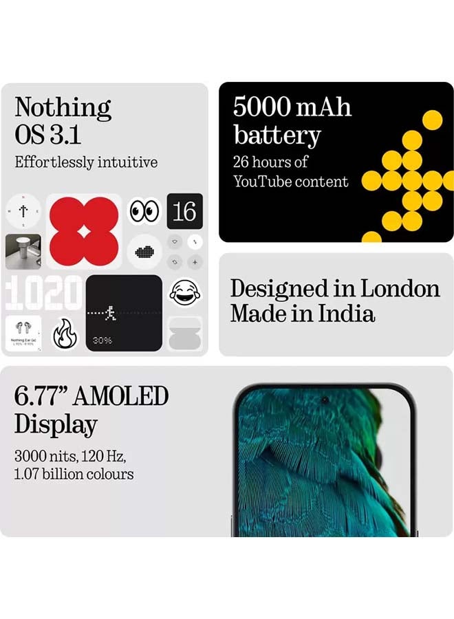 Nothing - Phone 3a Pro 5G Dual SIM Black 12GB RAM 256GB With CMF Buds And CMF Watch Pro 2 - Middle East Version - Image 1