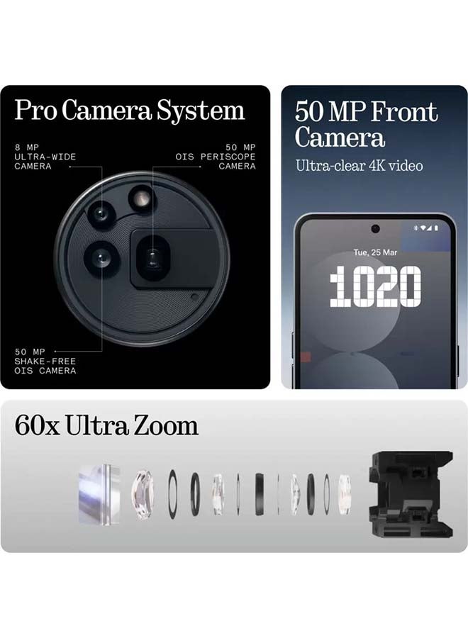 Nothing Phone 3a Pro 5G Dual SIM Black 12GB RAM 256GB With CMF Buds And CMF Watch Pro 2 - Middle East Version - Image 5