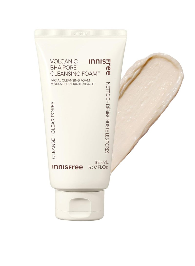 إنِّسفري Volcanic BHA Pore Cleansing Foam with Salicylic Acid, Sulfate Free, Exfoliating Korean Cleansing Foam 5.07 Fl OzFluid Ounce  - Image 1