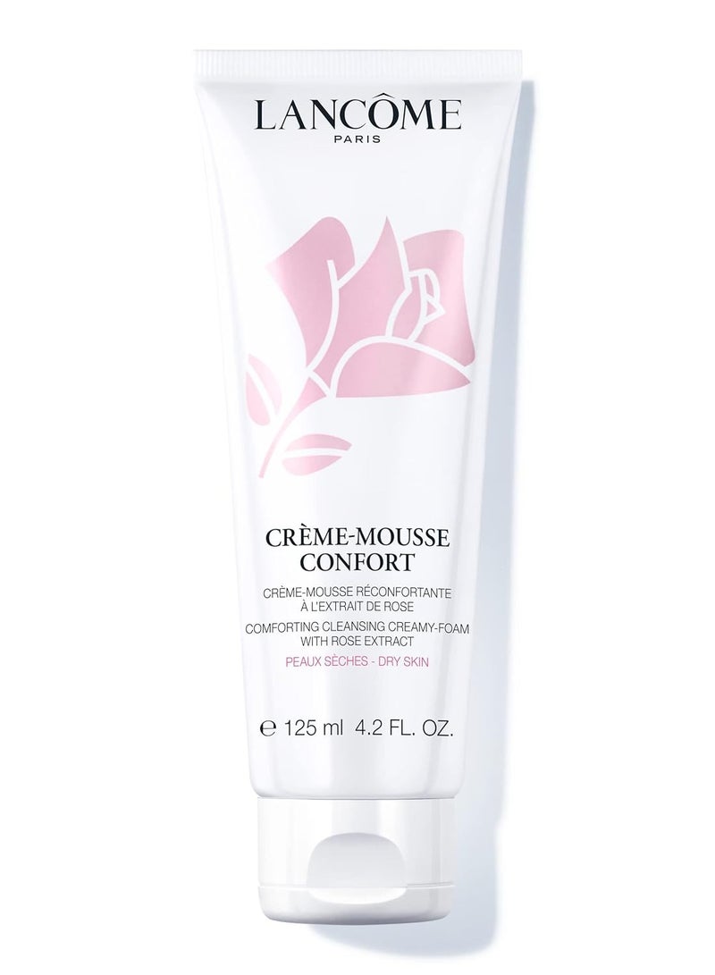 LANCOME Créme Mousse Confort Foaming Facial Cleanser - Comforting Cream Cleanser & Makeup Remover - With Rosehip Oil 4.2 Fl OzFluid Ounce  - Image 1