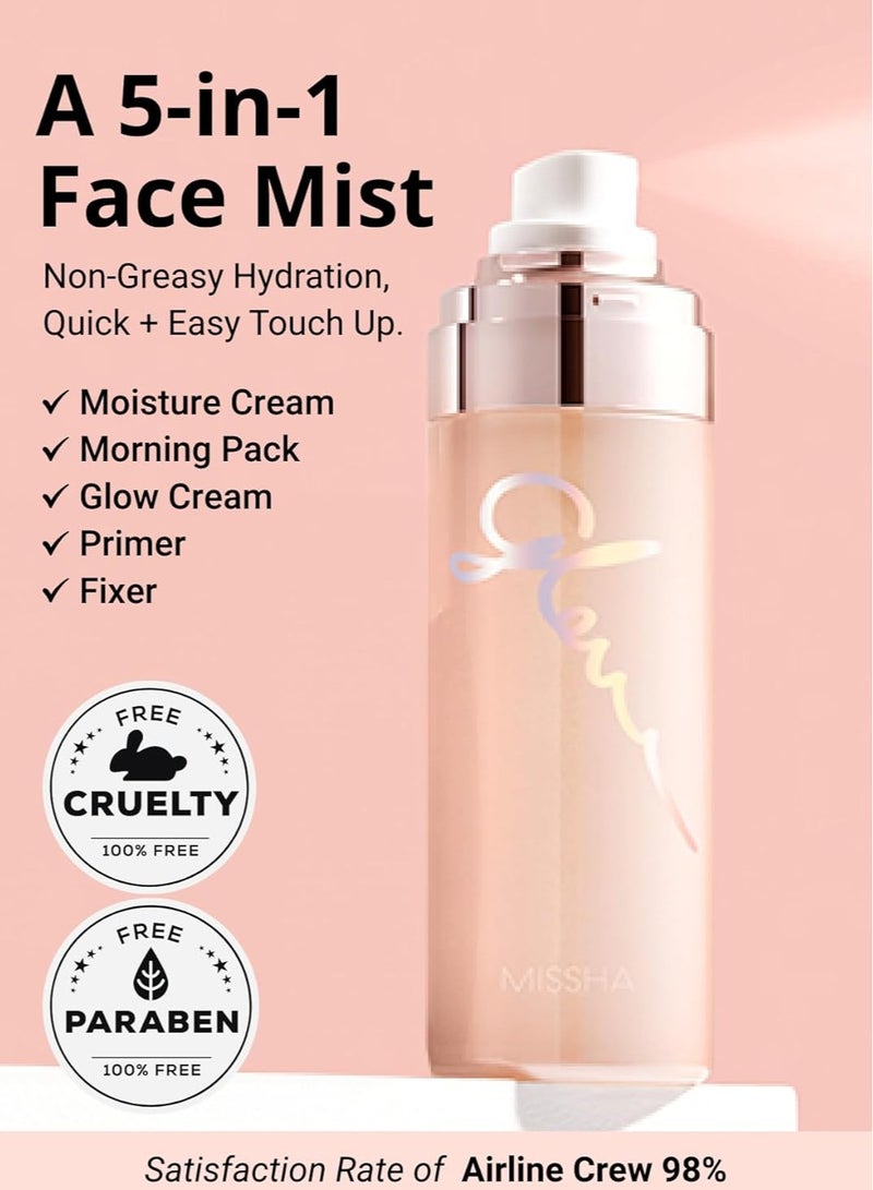 ميشا بالم تو غو جلوسكين، 4 في 1 مرطب، منعش، معزز للمكياج، رذاذ لامع محمول - Image 2