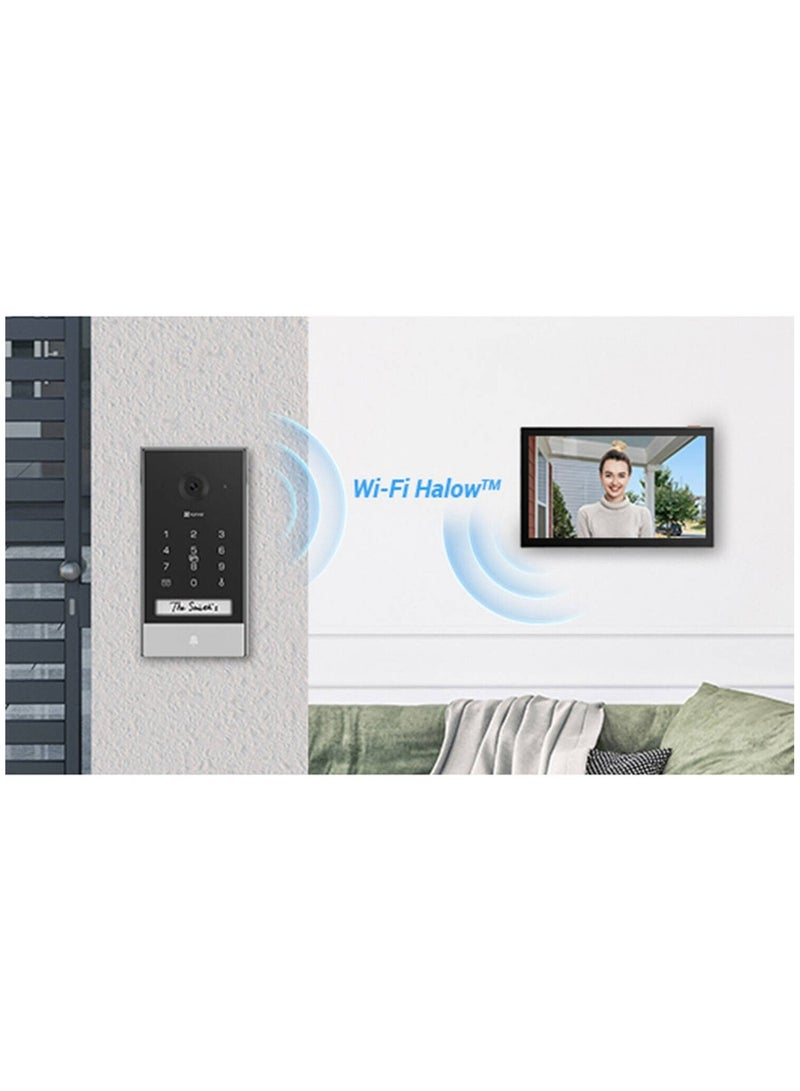 EZVIZ EP7 2K Smart Home Video Doorphone – 7-Inch Touch Screen, Solar-Powered with Removable Lithium Battery, Wi-Fi HaLow™ Technology, Remote Door/Gate Unlock, Two-Way Audio, Passcode & RFID Unlock, Built-In Keypad, Weatherproof IP65 Design, Supports MicroSD (Up to 512GB) & EZVIZ Cloud Storage, Remote Control via EZVIZ App, IR Night Vision, Multiple Ringtones, Long-Range Wi-Fi (Up to 350m), Ideal for Large Homes & Villas  - Image 3
