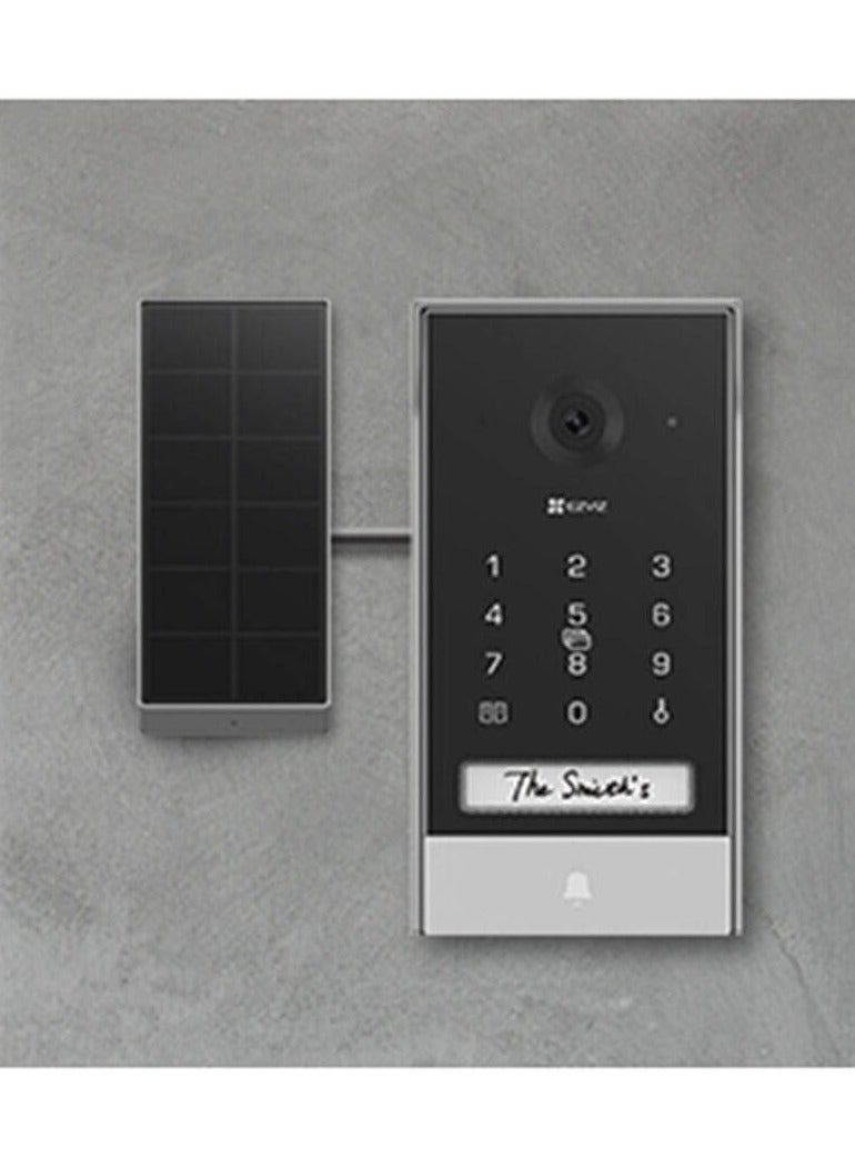 EZVIZ EP7 2K Smart Home Video Doorphone – 7-Inch Touch Screen, Solar-Powered with Removable Lithium Battery, Wi-Fi HaLow™ Technology, Remote Door/Gate Unlock, Two-Way Audio, Passcode & RFID Unlock, Built-In Keypad, Weatherproof IP65 Design, Supports MicroSD (Up to 512GB) & EZVIZ Cloud Storage, Remote Control via EZVIZ App, IR Night Vision, Multiple Ringtones, Long-Range Wi-Fi (Up to 350m), Ideal for Large Homes & Villas  - Image 4