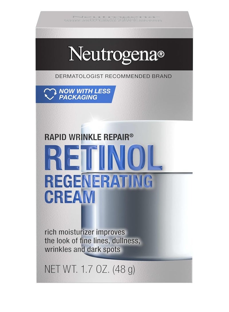 نيوتروجينا Rapid Wrinkle Repair Retinol Face Moisturizer, Daily Anti-Aging Face Cream with Retinol & Hyaluronic Acid to Fight Fine Lines, Wrinkles, & Dark Spots 1.7 ozounce  - Image 1