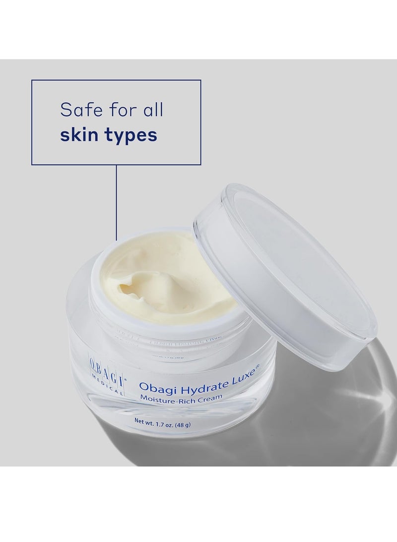 أوباجي مرطب هيدرا لوكس فائق الغنى - غير مسد للمسام مع مستخلص بذور التارا وبيبتيدات بيوميمتيك - كريم ليلي للوجه للبشرة الجافة أو الحساسة أو المتقدمة في السن - Image 3