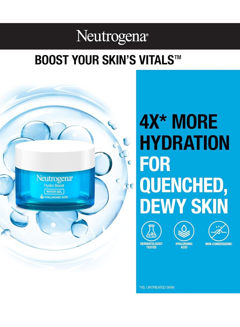نيوتروجينا Hydro Boost Water Gel Daily Facial Moisturizer with Hyaluronic Acid, 1.7 fl. oz, Hydro Boost Hydrating Facial Cleansing Gel with Hyaluronic Acid, 2 oz, Travel Size 2 ozounce - Image 2