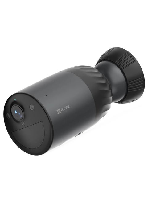 BC1c 4K Standalone Smart Home Battery Camera with 8MP Image Sensor, 135° Field of View, AI-Powered Human & Vehicle Detection, Color Night Vision, Two-Way Talk, H.265 Video Compression, Wi-Fi 6, Bluetooth, 10,400mAh Battery (Up to 180 Days), IP65 Weatherproof, Active Defense, Supports MicroSD (Up to 512GB) & EZVIZ Cloud Storage, Solar Panel Compatible (Type-C), Easy Magnetic & Screw Installation, No Hub Required, Google Assistant & Alexa Integration