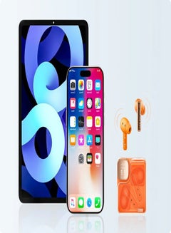 QCY MeloBuds Neo Wireless Earbuds, Bluetooth 5.3 Earphones with HiFi Stereo Deep Bass, Personalized EQs, 4 Mics ENC Calls, LED Power Display, 24H Playtime, Dual Connection, IPX5 Waterproof - Orange orange  - Image 3