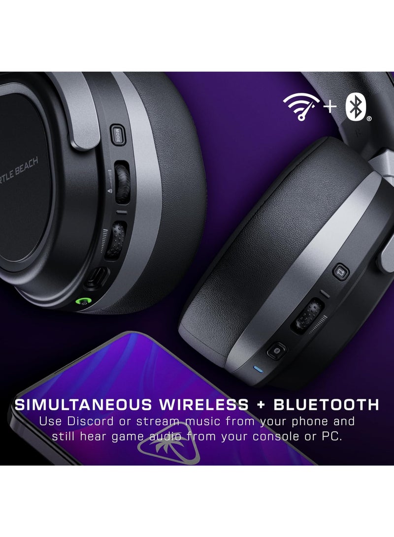TURTLE BEACH - Stealth 700 Wireless Multiplatform Amplified Gaming Headset for PS5, PS4, PC, And Mobile – 60mm Speakers, A.I. Noise-Cancelling Mic, Bluetooth, 80-Hr Battery, Dual Transmitters - Image 1