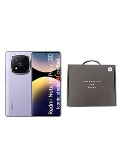 شاومي Redmi Note 14 Pro+ 5G Lavender Purple 12GB RAM 512GB - Global Version With Xiaomi Gift Box, Phone Holder+Earphones+Car Charger, Black  - Image 1