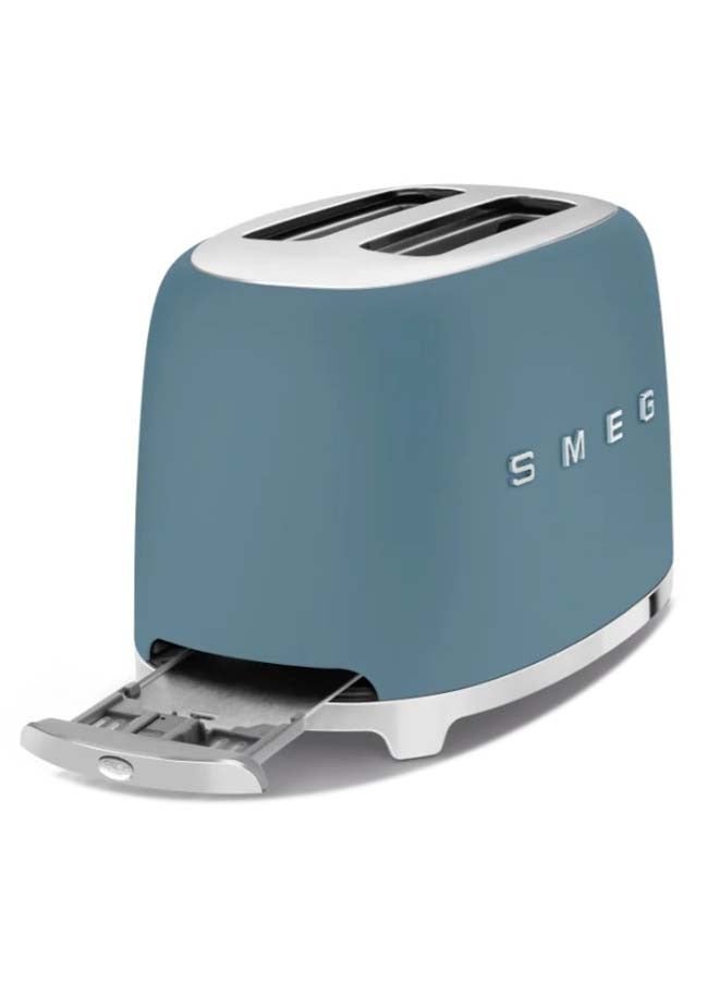 smeg - Aesthetic 50's Style 2 Slice Toaster - 950 W TSF01SBMAU Storm Blue - Image 1