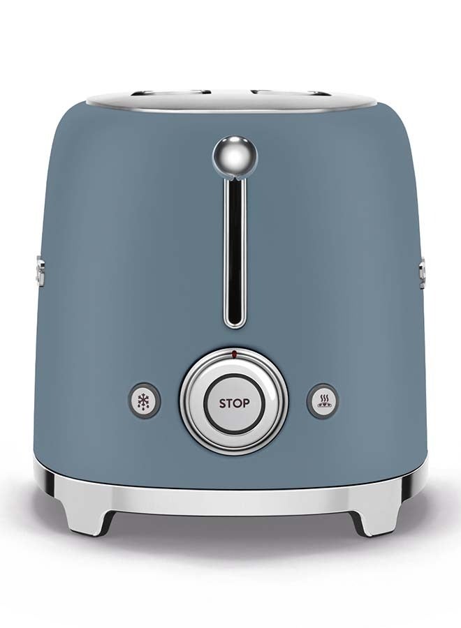 smeg - Aesthetic 50's Style 2 Slice Toaster - 950 W TSF01SBMAU Storm Blue - Image 1