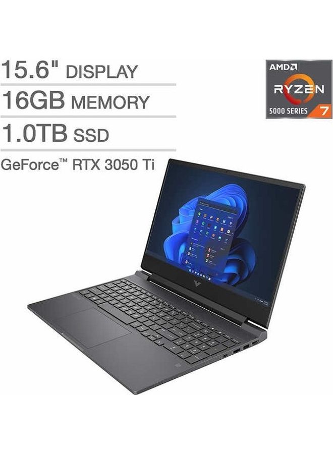 HP 15-fb0075cl Victus Gaming Laptop With 15.6 Inch FHD Display, Ryzen 7 5800H Processor/16GB RAM/1TB SSD/4GB NVIDIA GeForce RTX 3050 Ti Graphic Card/Windows 11 Home English Grey  - Image 2