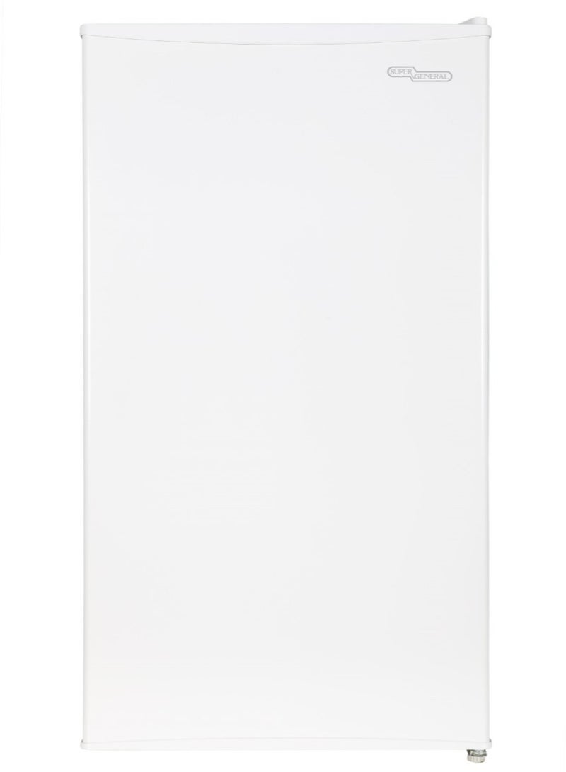 SUPER GENERAL 91 Liter 3.2 Cubic Feet Single Door Refrigerator With Manual Defrost,  Beverage-Fridge With Child Lock, Shelf, Freezer-Box 91 L KSGR133 White 
