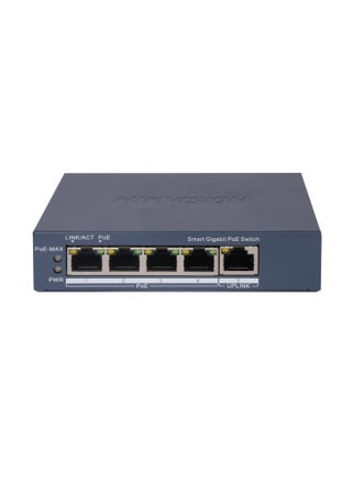 DS-3E1505P-EI 4-Port Gigabit Smart PoE Switch with 60W Power Budget, 1 Gigabit RJ45 Port, 300m Long Range PoE, 6KV Surge Protection, VLAN, PoE Watchdog, Loop Prevention, 802.1Q Support, Metal Shell, Wall-Mountable Blue - pnsku/N70162116V/45/_/1742366427/cda85a4e-0636-4f7d-ae2d-5d498236815b