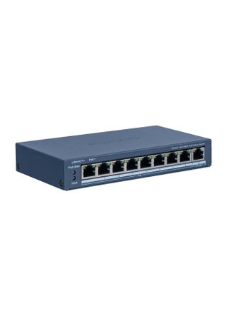 DS-3E1309P-EI/M 8-Port 10/100 Mbps PoE Switch with 1 Gigabit RJ45 Uplink, 60W PoE Power Budget, 6 kV Surge Protection, Long Range PoE (Up to 300m), 802.1Q VLAN, PoE Watchdog, Loop Prevention, Port Isolation, and Web Management, Metal Fan-Free Design Blue - pnsku/N70162117V/45/_/1742366438/fd5bd990-5f92-4b0c-879f-6b0288f5e118