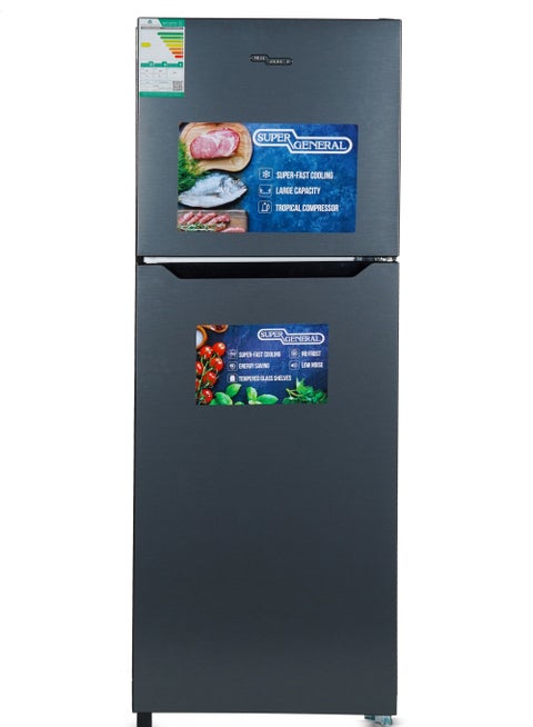 314 Liters And 11.1 Cu/ft Top-Mount Refrigerator-Freezer, No-Frost, Lock & Key KSGR396 Silver