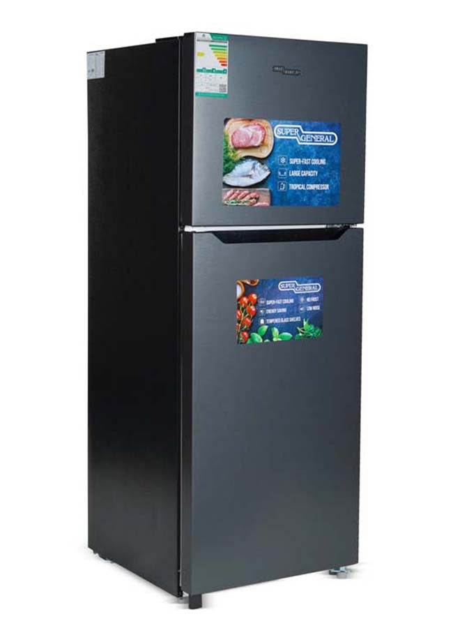 سوبر جنرال 314 Liters And 11.1 Cu/ft Top-Mount Refrigerator-Freezer, No-Frost, Lock & Key KSGR396 Silver  - Image 2