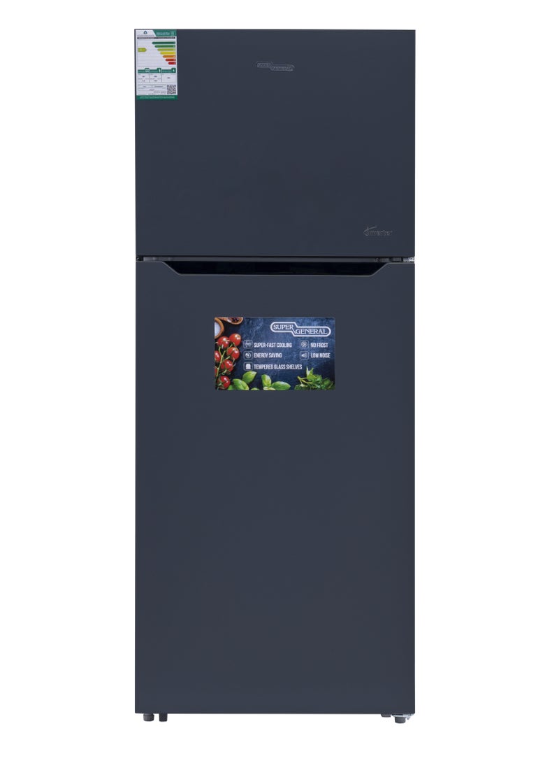 سوبر جنرال - 413 Liters And 14.6 Cu/ft Top-Mount Refrigerator-Freezer, No-Frost, Lock & Key KSGR505 Inox - Image 1