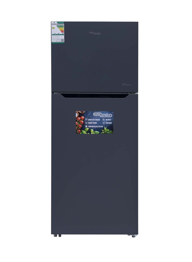 سوبر جنرال 413 Liters And 14.6 Cu/ft Top-Mount Refrigerator-Freezer, No-Frost, Lock & Key KSGR505 Inox  - Image 1