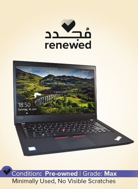 Renewed - ThinkPad T490 Laptop With 14-Inch Full HD Display, Intel Core i5-8365U Processor/Dual Core/8th Gen/8GB RAM/256GB SSD/Intel UHD 600 Graphics/Windows 10 Pro English Deep