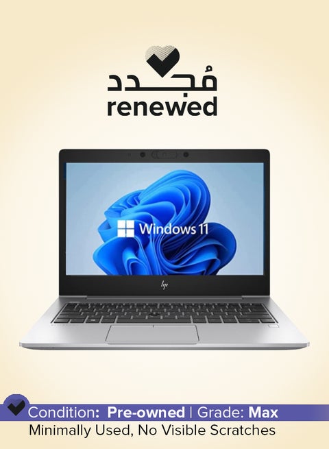 Renewed - EliteBook 830 G6 Laptop With 13-Inch Full HD Display, Intel Core i5-8365U Processor/Quad Core/8th Gen/8GB RAM/256GB SSD/‎Intel HD 620 Graphics/Windows 10 Pro English Metallic