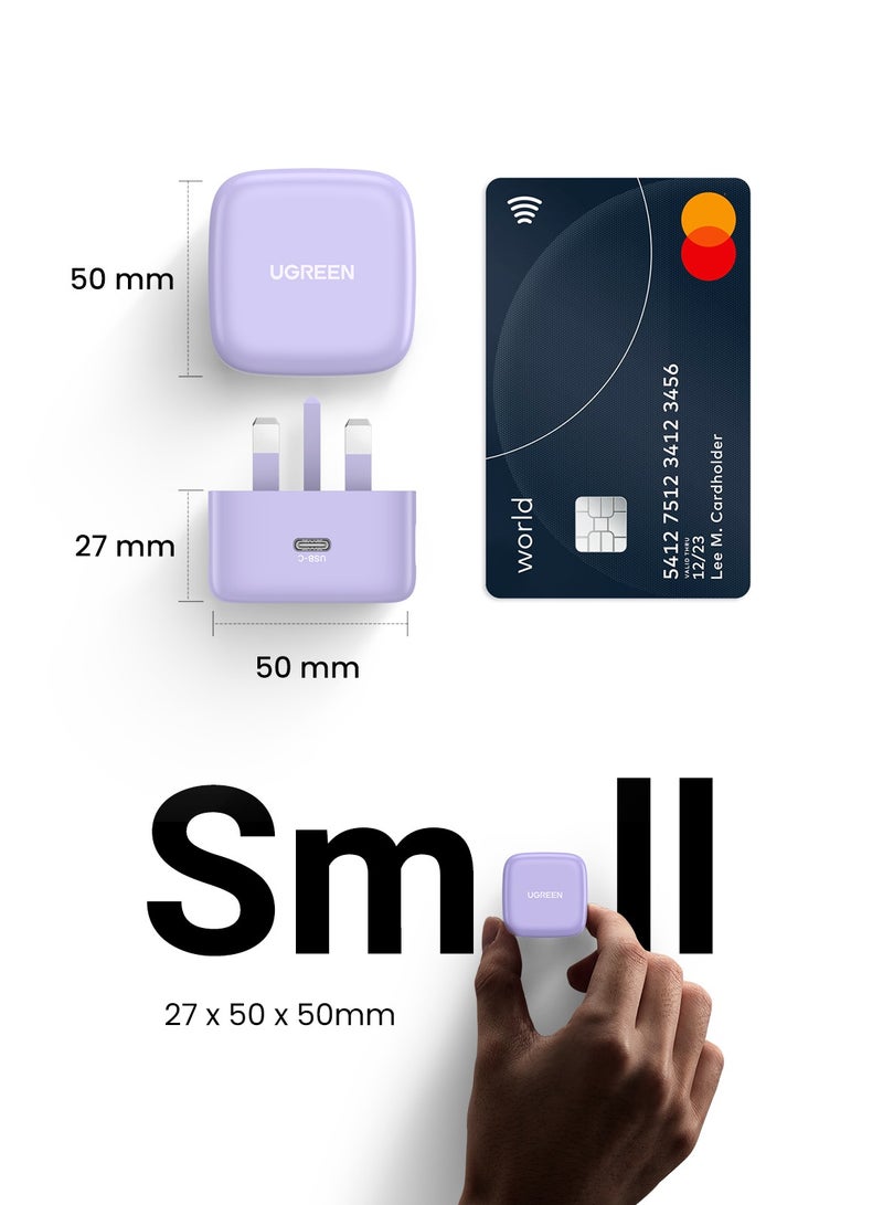 Ugreen - iPhone Charger Type C PD 20W Fast USB C Charger iPhone 16 Fast Charger Head Type-C Power Plug Universal Travel Adapter USB-C Plug for iPhone 15/15 Pro Max/15 Pro/15 Plus/14/13/12/11 Purple - Image 1