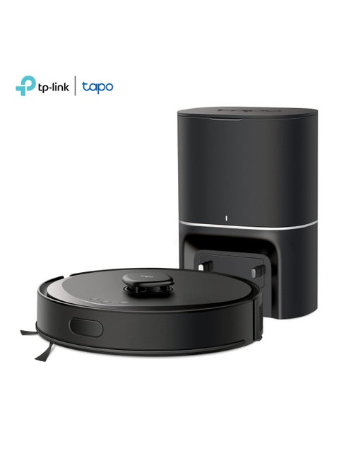 Tapo RV30 Max Plus 5300Pa Hyper Suction Robot Vacuum & Mop with Smart Auto-Empty Dock, LiDAR Navigation, Multi-Floor Mapping, and Voice Control for Effortless Home Cleaning 45 W Tapo RV30 Max Plus Black