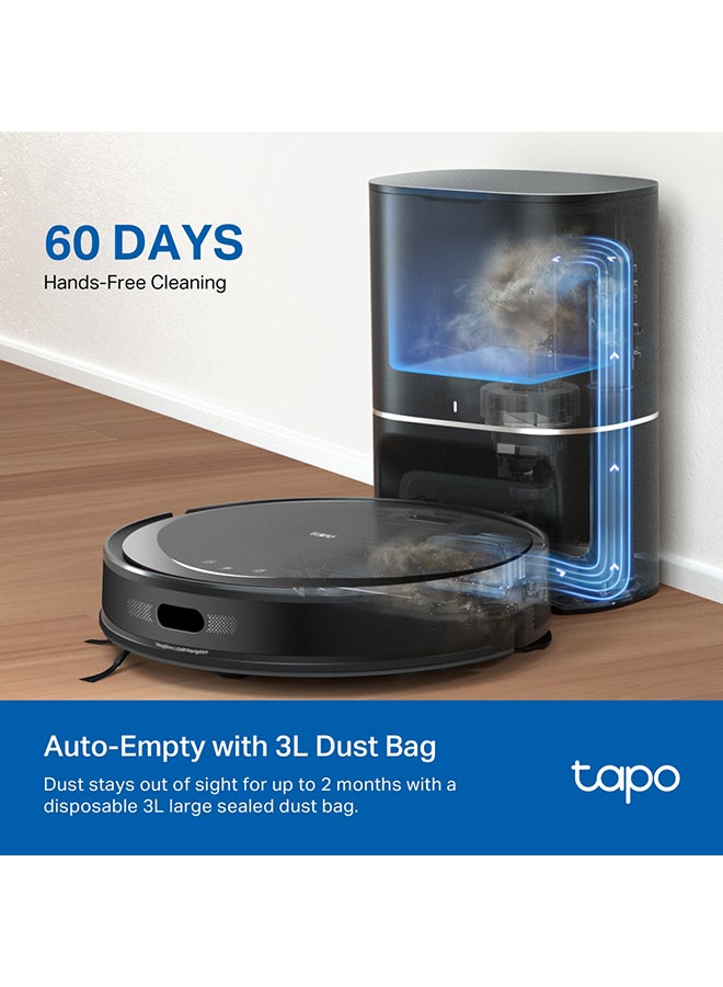 TP-LINK "Tapo RV20 Max Plus 5300Pa Suction Robot Vacuum & Mop with MagSlim™ LiDAR Navigation, Ultra-Slim Design, Auto-Empty Dock, Smart Customizable Cleaning, and Voice Control for Effortless and Thorough Home Cleaning  " 45 W Tapo RV20 Max Plus Black - Image 2