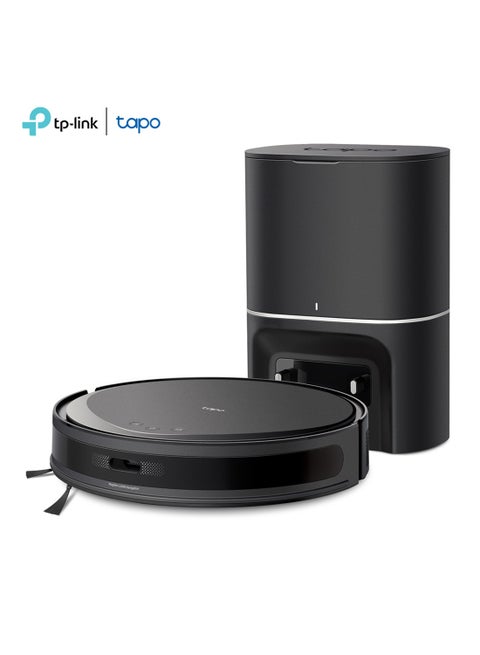 "Tapo RV20 Max Plus 5300Pa Suction Robot Vacuum & Mop with MagSlim™ LiDAR Navigation, Ultra-Slim Design, Auto-Empty Dock, Smart Customizable Cleaning, and Voice Control for Effortless and Thorough Home Cleaning  " 45 W Tapo RV20 Max Plus Black