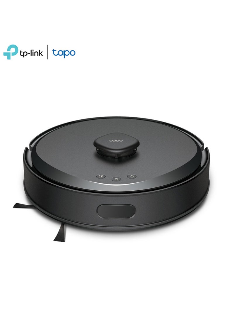 TP-LINK Tapo RV30 Max 5300Pa Hyper Suction Robot Vacuum & Mop with LiDAR+IMU Dual Navigation, Auto-Empty Dock, Smart Cleaning, Multi-Floor Mapping, Carpet Avoidance, and Voice Control for Effortless, Spotless Home Cleaning 45 W Tapo RV30 Max Black - Image 1