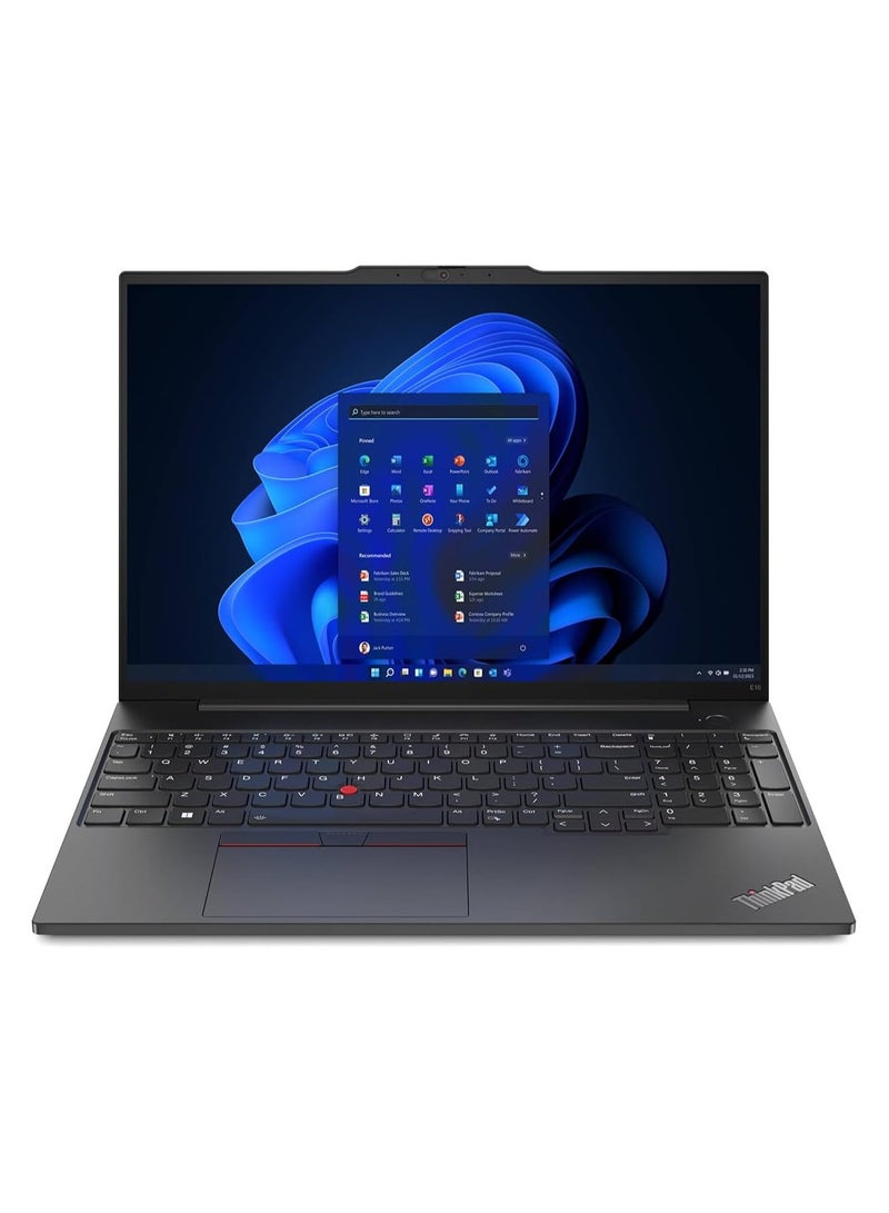 Lenovo ThinkPad E16 Gen 1 Laptop With 16-Inch Display, Core i7-1355U Processor/16GB RAM/512GB SSD/Intel Iris Xe Graphics/Windows 11 Pro English black  - Image 1
