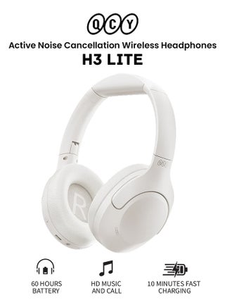 H3 LITE Active Noise Cancelling Headphones, Over-ear Bluetooth Headsets with Ambient Mode, 60H Playtime, Clear Calls, Mutipoint Wired and Wireless Connection - White - pnsku/N70162222V/45/_/1746008834/7ba94305-20fa-4056-b225-10ec298810d1
