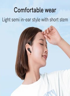 QCY T20 Ailypods TWS Earbuds, 5.3 Bluetooth Earphones, 68ms Low Latency 13mm Driver, HD Calling, 20 Hours Battery Life and Compact Size - black  - Image 2