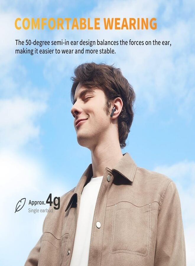 QCY - AilyBuds Pro+ Wireless Earbuds, LDAC Hi-Res Sound Bluetooth Earphones, Adaptive Noise Canceling Earbuds, 30H Playtime, Multipoint Connection, 6 Mics ENC Calls, App Customize EQ - black - Image 1