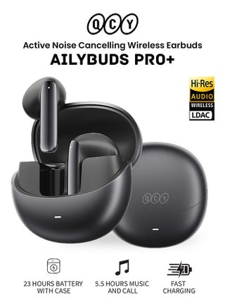 AilyBuds Pro+ Wireless Earbuds, LDAC Hi-Res Sound Bluetooth Earphones, Adaptive Noise Canceling Earbuds, 30H Playtime, Multipoint Connection, 6 Mics ENC Calls, App Customize EQ - black - pnsku/N70162224V/45/_/1746008837/781dea0d-6aac-4adf-aeaf-64b2c8cc0fff