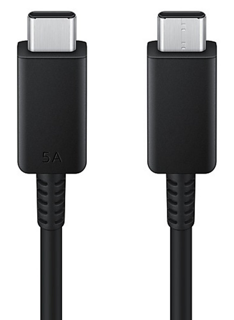 Samsung - 50W Duo Power Adapter with USB-C Cable 5A 1.8m Dual-Port Fast Charging 3-Pin for Multiple Devices - Black Black - Image 1