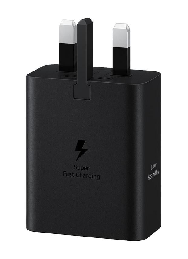 سامسونج محول طاقة مزدوج 50 واط مع كابل USB-C 5A بطول 1.8 متر لشحن سريع بمدخلين للأجهزة المتعددة - أسود - Image 4