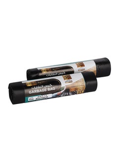 packwell Packwell Trash Bag Garbage Bag Black Strong & Bio-Degradable Heavy Duty Disposable Garbage 15 Pcs 80x110 cm Pack Of 2 Pcs Roll Black  - Image 2