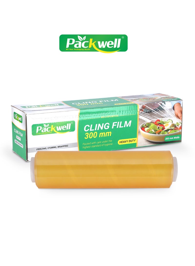 packwell Packwell 30 cm Cling Film 1kg - PWCF301001, Premium-Quality, BPA-Free, Food-grade and Hygienic, Perfect for Freezing, Packing, Storing, Etc Clear  - Image 3