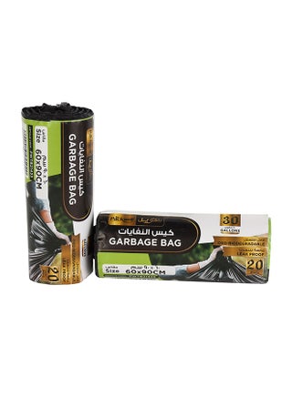 Packwell Trash Bag Garbage Bag Strong & Bio-Degradable Heavy Duty Disposable Garbage 20 Pcs 60x90 cm Pack of 2 Roll Black - view 4