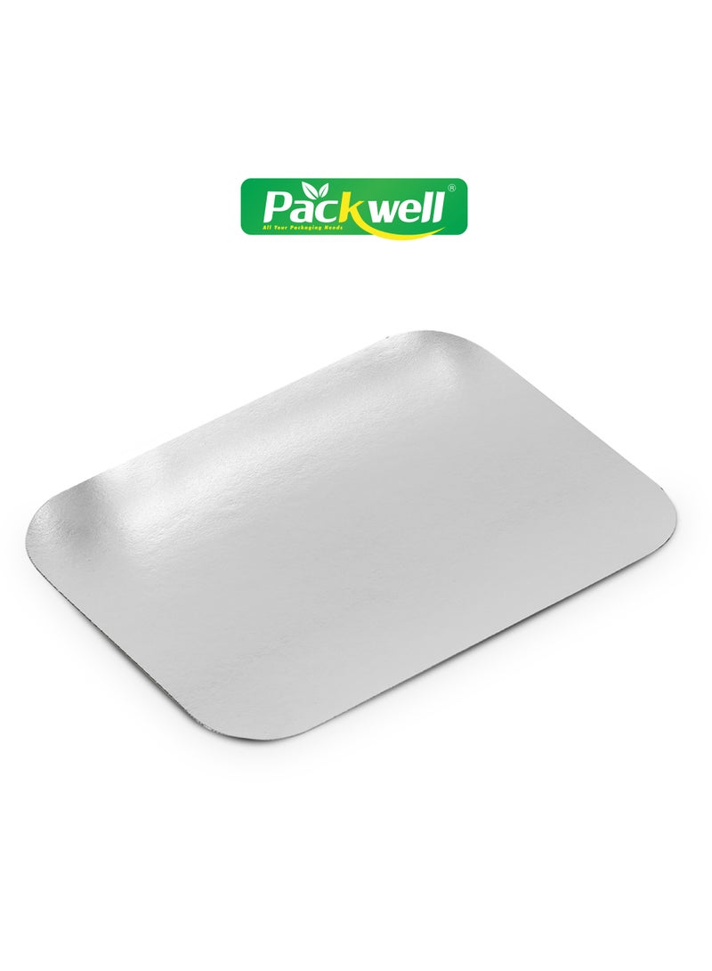 packwell Packwell 1850 ml Aluminum Container With Lid 10pcs PWRP1944 10 Containers, BPA-Free, Food Grade and Hygienic Silver  - Image 4
