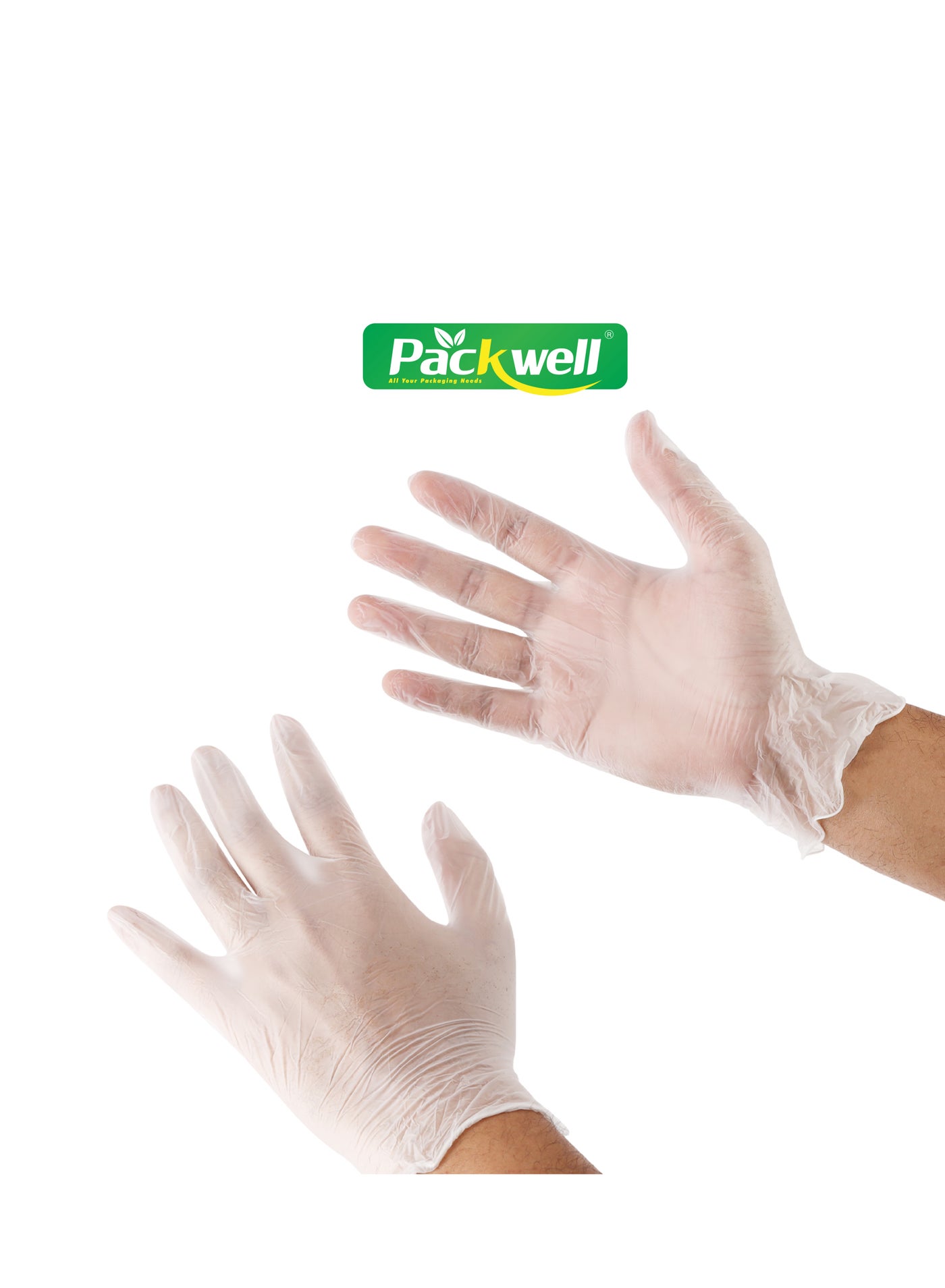 Vinyl Gloves PWVG1002, 100 pcs, Size-Small, Powder-Free Single Use Gloves for Skin Protection| Disposable Gloves Suitable For Food Handling, Cleaning Tasks, Light Medical Use, Etc Clear