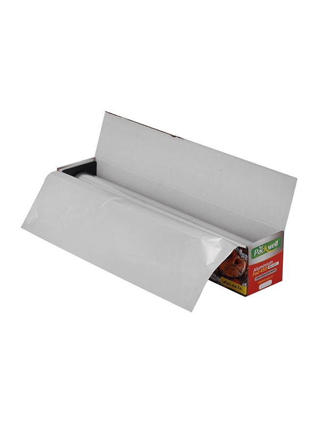packwell - 45 CM Aluminum Foil- PWAF451003|  1.250 kg Each, Premium-Quality, BPA-Free, Foodgrade and Hygienic| Perfect for Cooking, Freezing, Packing, Storing, Etc Silver - Image 1