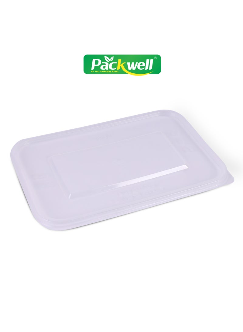 packwell Packwell Microwave Container with Lid 5pcs - PWRP1962 1000 ml, Rectangle Shaped, Pack of 5 BPA-Free, Food grade and Hygienic Perfect for Packing, Storing, Ramadan Food and Iftar Kit Distribution, Etc Clear  - Image 2
